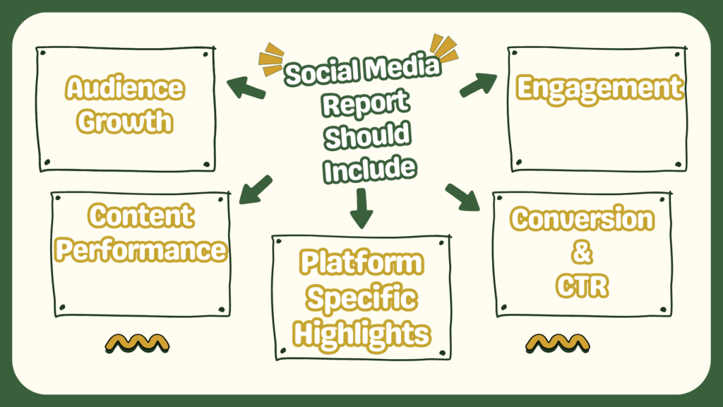 what should social media report include